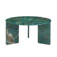 Halo Coffee Table - Round - Amazon Green - Marble Effect