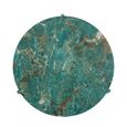 Halo Coffee Table - Round - Amazon Green - Marble Effect