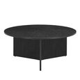 Nova Coffee Table - Round - Black - Woodgrain