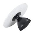Hazel Coffee Table - Round - Column Base - White and Black - Marble Effect and Metal