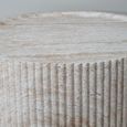 Coffee Table - Round - Fluted Base - Natural Stone Finish
