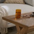 Sorrento Coffee Table - Cross Legs - Chevron - Elm Wood