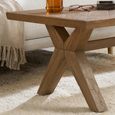 Sorrento Coffee Table - Cross Legs - Chevron - Elm Wood
