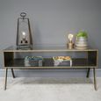 Coffee Table - Antique Gold - Glass and Metal