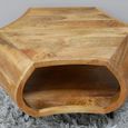 Coffee Table - with Hairpin Leg - Hexagon - Rustic - Mango Wood and Metal