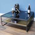 Coffee Table - Square - Glass and Metal