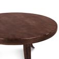 Cruz Coffee Table - Round - Brown - Aluminum