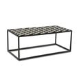 Delhi Coffee Table - Black - Bone Inlay and Metal