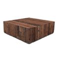 Forino Coffee Table - Low - Square - Brown - Reclaimed Teak Wood