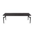 Jake Coffee Table - Curved Leg - Black - Recycled Wood and Metal