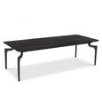 Jake Coffee Table - Curved Leg - Black - Recycled Wood and Metal