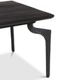 Jake Coffee Table - Curved Leg - Black - Recycled Wood and Metal