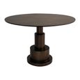 James Coffee Table - Round - Brown - Aluminum