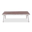 Jeff Coffee Table - White - Mango Wood and Metal