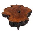 Lychee Coffee Table - Abstract - Brown - Distressed Wood