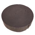 Lychee Coffee Table - Low - Round - Brown - Distressed Wood