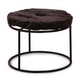 Wheel Coffee Table - Round - Black - Ash Wood and Metal