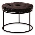 Wheel Coffee Table - Round - Black - Ash Wood and Metal