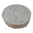 Coffee Table - Large - Rustic Natural - Elm Wood and Metal