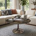 Cairo Coffee Table - Round - Antique Brass - Metal