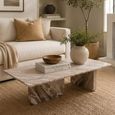 Carrara Coffee Table - Low - Sand - Marble
