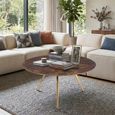 Colorado Coffee Table - Round - Antique Bronze - Metal