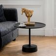 Faye Coffee Table - Round - Matt Black - Aluminum
