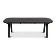Adam Coffee Table - Oval - Tapered Leg - Black - Wood