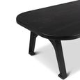 Adam Coffee Table - Oval - Tapered Leg - Black - Wood