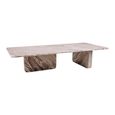 Carrara Coffee Table - Low - Sand - Marble