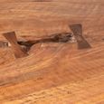 Coffee Table - Live Edge - Brown - Mango Wood and Metal