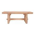 Cuvio Coffee Table - Rustic Natural - Solid Wood