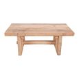 Cuvio Coffee Table - Rustic Natural - Solid Wood