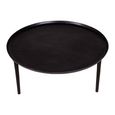 Dundee Coffee Table - Round - Black - Aluminum