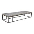 Industrial Coffee Table - Large - Natural and Black - Reclaimed Wood and Metal