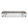 Industrial Coffee Table - Large - Natural and Black - Reclaimed Wood and Metal