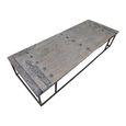 Industrial Coffee Table - Large - Natural and Black - Reclaimed Wood and Metal
