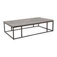 Industrial Coffee Table - Natural and Black - Elm Wood and Metal