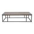 Industrial Coffee Table - Natural and Black - Elm Wood and Metal