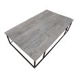 Industrial Coffee Table - Natural and Black - Elm Wood and Metal