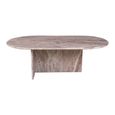 Magasa Coffee Table - Oval - Grey - Travertine