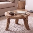 Coffee Table - Round - Rustic Natural - Wood