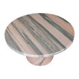 Carrara Coffee Table - Round - Pink and Green - Marble
