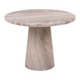 Carrara Coffee Table - Round - Beige - Marble