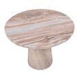 Carrara Coffee Table - Round - Beige - Marble
