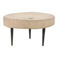 Tree Stump Coffee Table - Live Edge - Tapered Leg - Rustic Natural - Elm Wood
