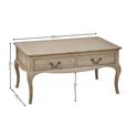 Camille Coffee Table - 2 Drawer - French Style - Natural - Limed Oak