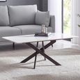 Bradley Coffee Table - Spider Leg - White and Black - Ceramic and Metal