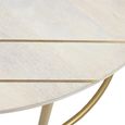 Clearance - Buxton Coffee Table - Round - Pale Washed and Gold - Acacia Wood and Gold - FSS17403