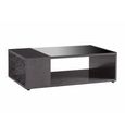 Heritage Coffee Table - Glass Top - Dark Velvet Birch High Gloss